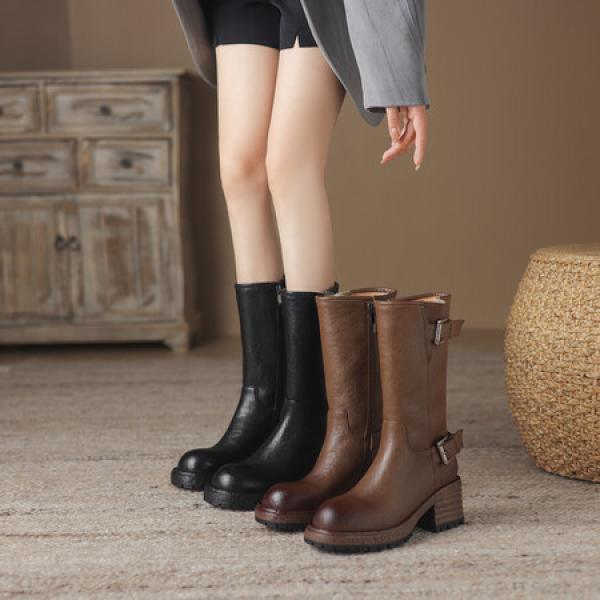 Elegant Handmade Genuine Leather Women's Shoes.(Eoct20161002M215-1)