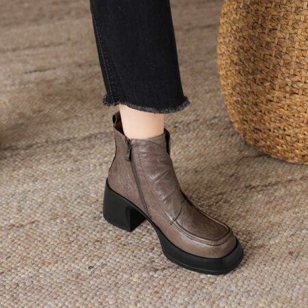 Handcrafted Luxury Leather Women's Shoes, Elegant Craftsmanship(Eoct201610022471264)