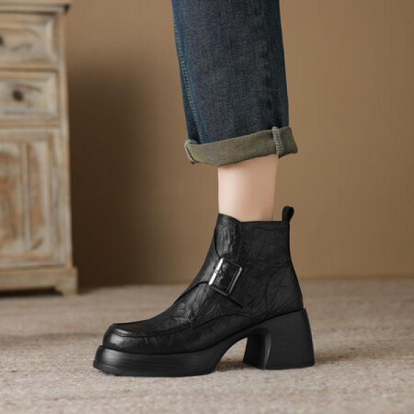 Handcrafted Luxury Leather Women's Shoes, Elegant Craftsmanship(Eoct201610022471264)