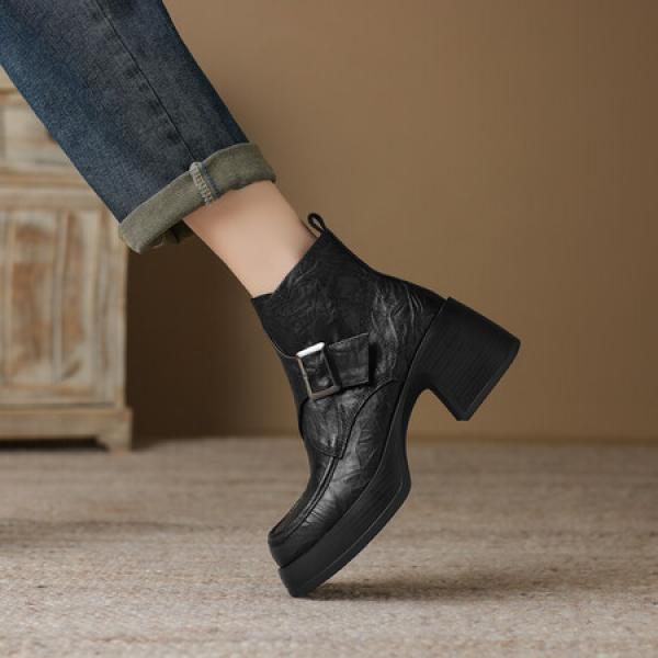 Handcrafted Luxury Leather Women's Shoes, Elegant Craftsmanship(Eoct201610022471264)