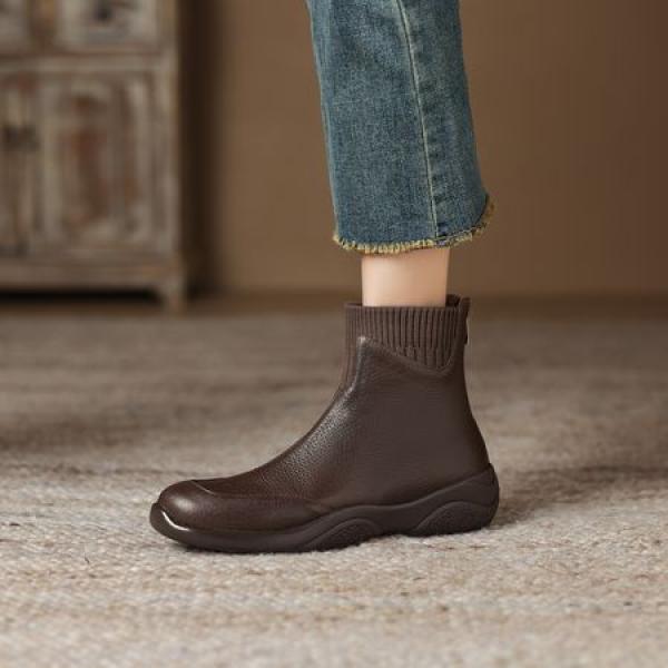 Handcrafted Leather Women's Shoes - Elegant Luxury Quality(Eoct20161002M13751-1)