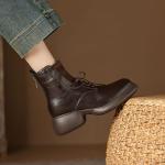 Handcrafted Luxury Leather Women's Shoes, Elegant Craftsmanship(Eoct20161002M2255-6)