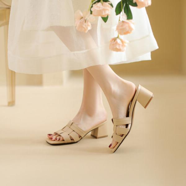 Handcrafted Genuine Leather Women's Shoes: Elegant Luxury Design(Eqijiayi8952)