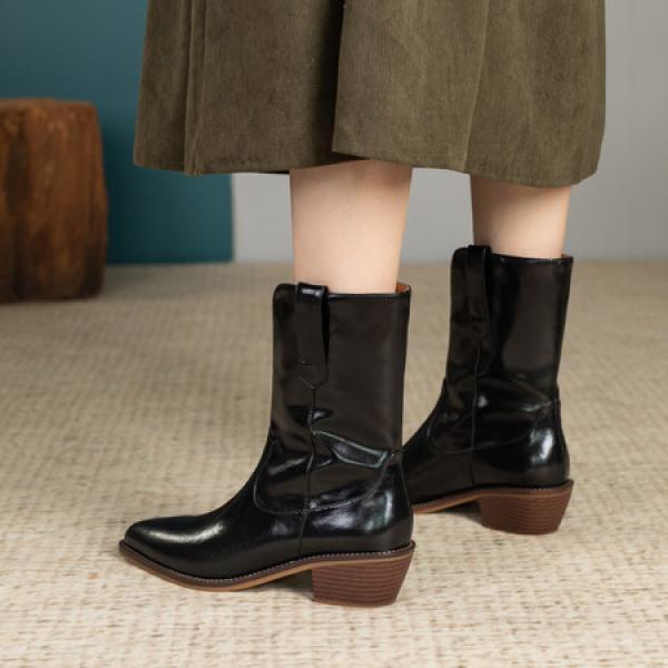 Luxurious Handmade Leather Women's Shoes - Elegant Craftsmanship(Eqijiayi5712)