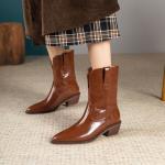 Luxurious Handmade Leather Women's Shoes - Elegant Craftsmanship(Eqijiayi5712)