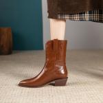 Luxurious Handmade Leather Women's Shoes - Elegant Craftsmanship(Eqijiayi5712)