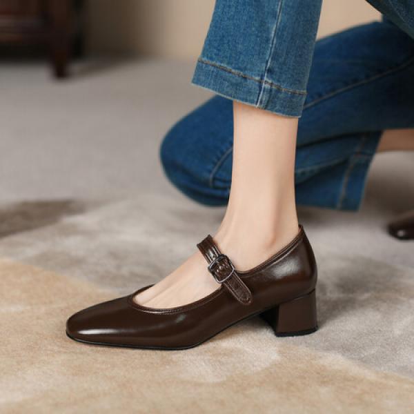 Elegant Handcrafted Leather Women’s Shoes of Luxury Quality(Eqijiayi2309)