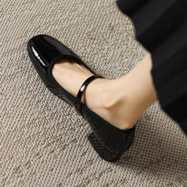 Luxury Handcrafted Genuine Leather Women's Shoes(Eqijiayi2373)