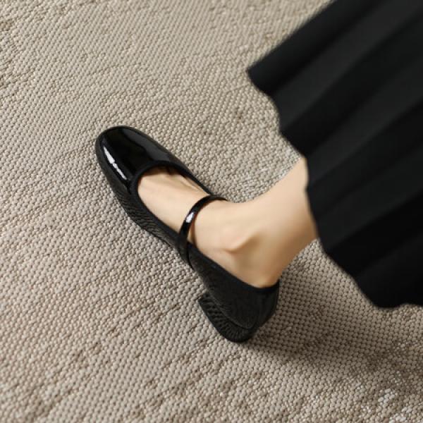 Luxury Handcrafted Genuine Leather Women's Shoes(Eqijiayi2373)