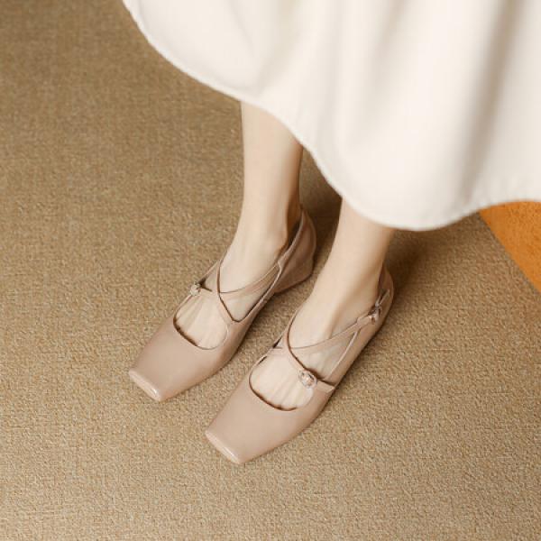 Elegant Handcrafted Leather Women’s Shoes, Luxe Quality(Eqijiayi2408)