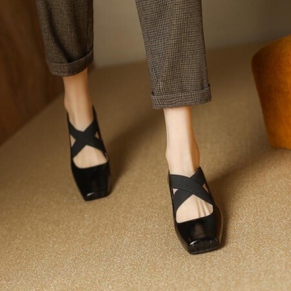 Elegant Handcrafted Leather Women’s Shoes - Luxurious Quality(Eqijiayi2409)