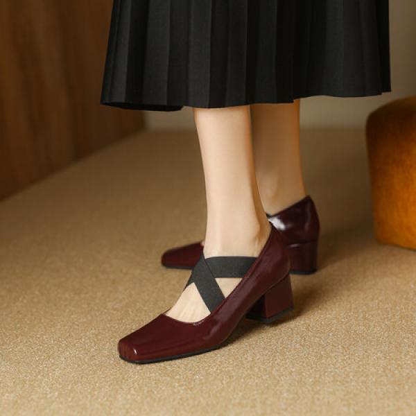 Elegant Handcrafted Leather Women’s Shoes - Luxurious Quality(Eqijiayi2409)