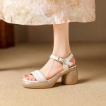 Luxurious Handcrafted Leather Women's Shoes(Eqijiayi2436)