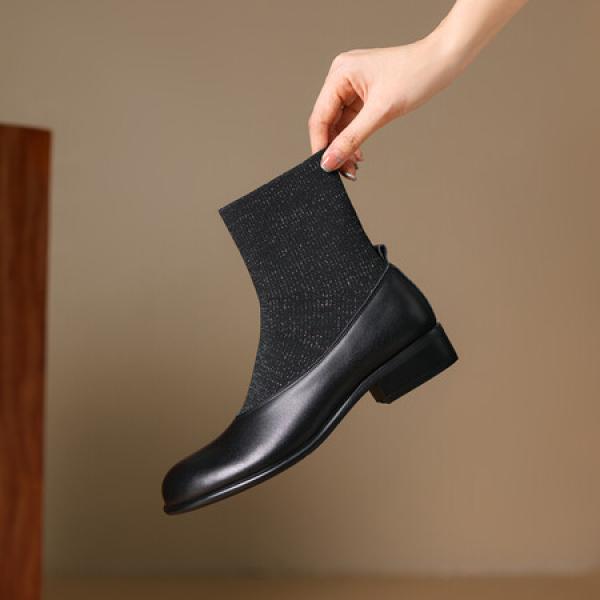 Elegant Handcrafted Leather Women's Shoes of Luxury(Eqijiayi2453)