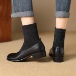 Elegant Handcrafted Leather Women's Shoes of Luxury(Eqijiayi2453)