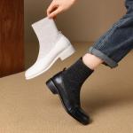 Elegant Handcrafted Leather Women's Shoes of Luxury(Eqijiayi2453)