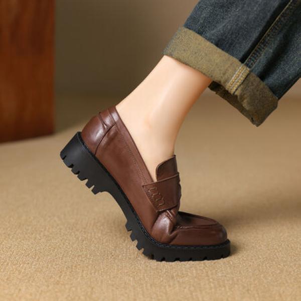 Handcrafted Luxury Leather Women's Shoes(Eqijiayi2455)