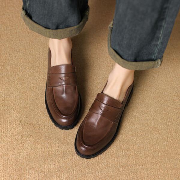 Handcrafted Luxury Leather Women's Shoes(Eqijiayi2455)