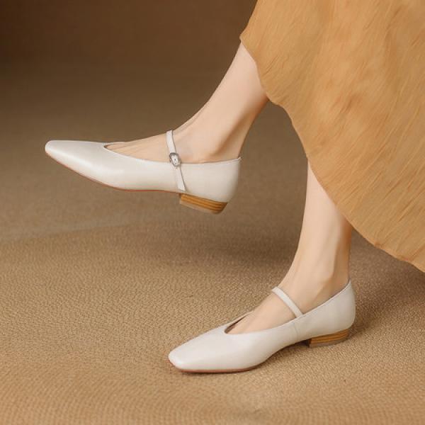 Elegant Handmade Leather Women's Shoes of Superior Craftsmanship(Eqijiayi2501)