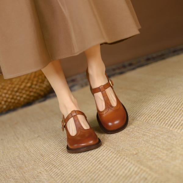 Handcrafted Luxury Leather Women's Shoes - Timeless Elegance(Etrj220T808)