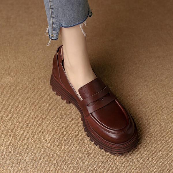 Elegant Handmade Leather Women's Shoes - Luxury Craftsmanship(Etrj220A369)