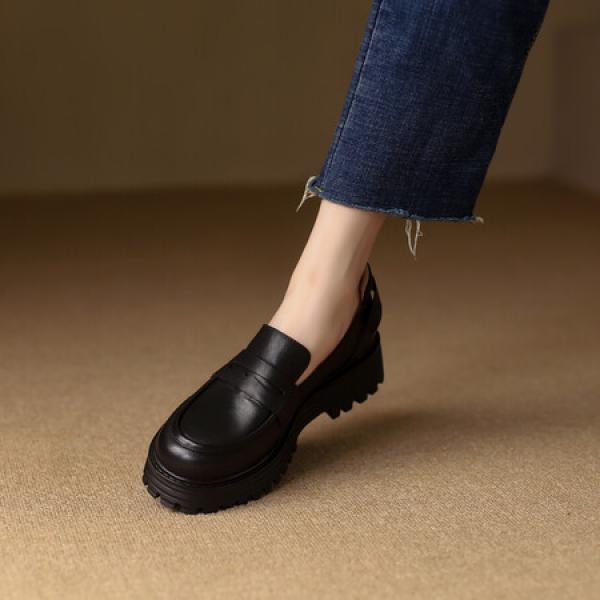 Elegant Handmade Leather Women's Shoes - Luxury Craftsmanship(Etrj220A369)