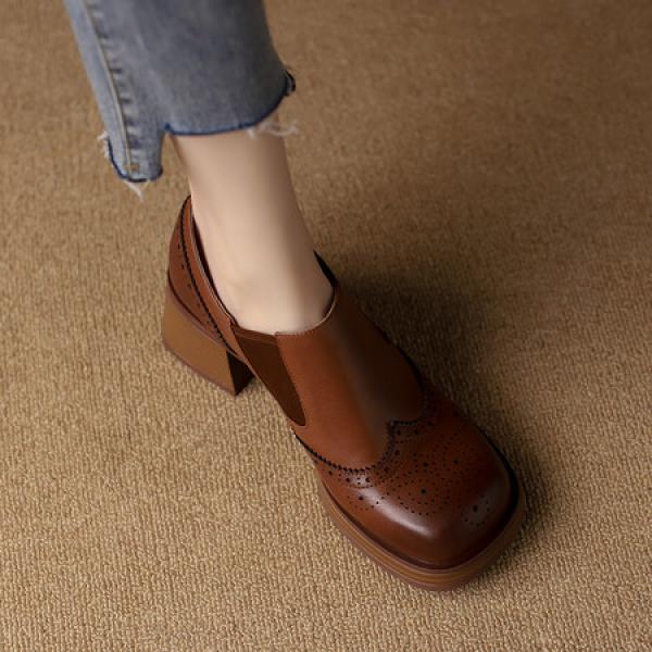 Luxurious Handmade Leather Women's Shoes, Crafted with Elegance(Etrj220A372)