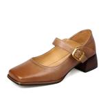 Handcrafted Luxury Leather Women's Shoes with Elegant Craftsmanship(Etrj220T972)