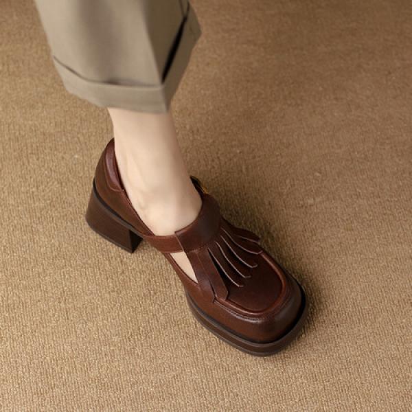 Elegant Handcrafted Leather Women’s Shoes, Luxurious Craftsmanship(Etrj220A392)