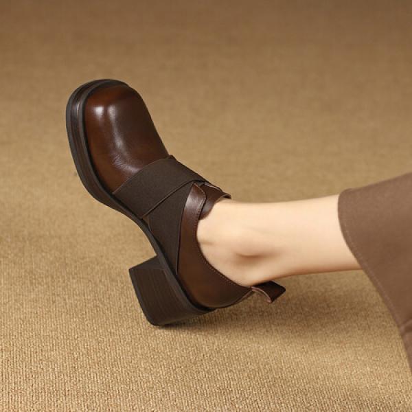 Elegant Handcrafted Genuine Leather Women's Shoes(Etrj220A3102)