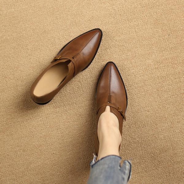 Elegant Handcrafted Leather Women's Shoes with Luxurious Quality(Etrj220T1105)