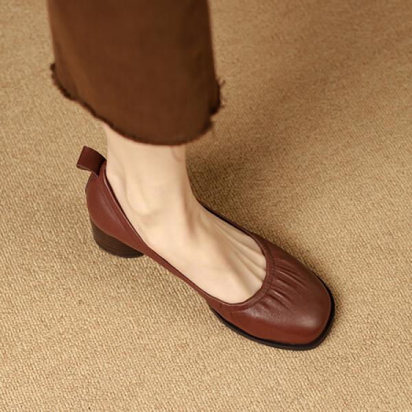 Elegant Handmade Leather Women’s Shoes: Luxurious Craftsmanship(Etrj220A3103)