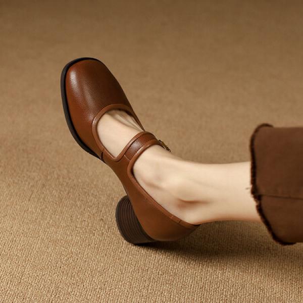 Handcrafted Leather Women's Shoes: Elegant Luxury Quality(Etrj220A3107)