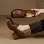 Elegant Handcrafted Leather Women's Shoes(Etrj220T1236)