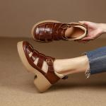 Elegant Luxury Handmade Leather Women's Shoes(Etrj220A3521)