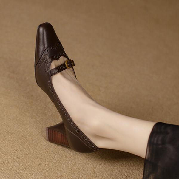 Handcrafted Luxury Genuine Leather Women's Shoes(Etrj220A3532)