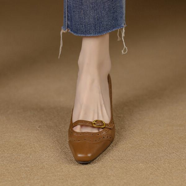 Handcrafted Luxury Genuine Leather Women's Shoes(Etrj220A3532)