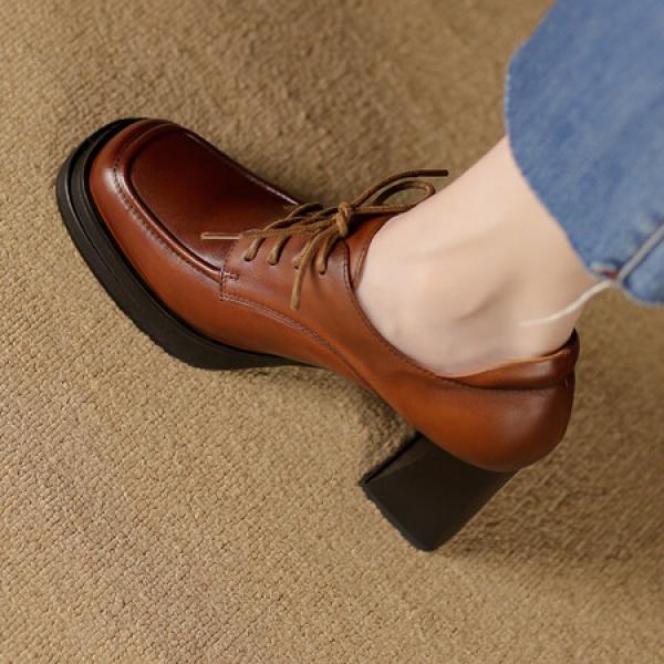 Luxury Elegance: Handmade Leather Women's Shoes(Etrj220T1355)