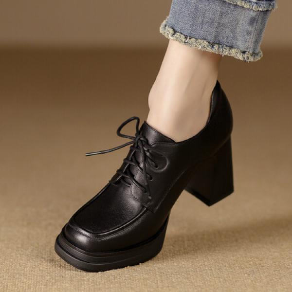 Luxury Elegance: Handmade Leather Women's Shoes(Etrj220T1355)