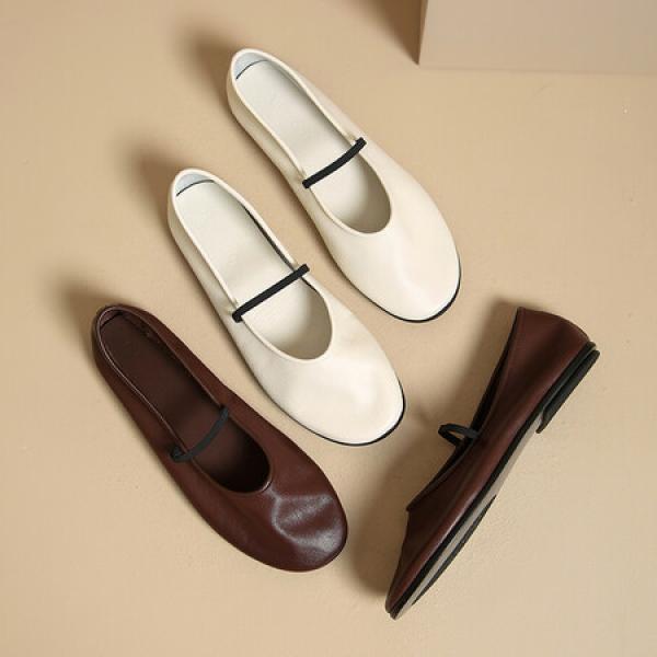 Elegant Handmade Leather Women's Shoes - Luxurious Craftsmanship(Etrj220A3621)