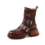 Elevate Elegance: Handcrafted Genuine Leather Women's Shoes(Etrj220T1512)