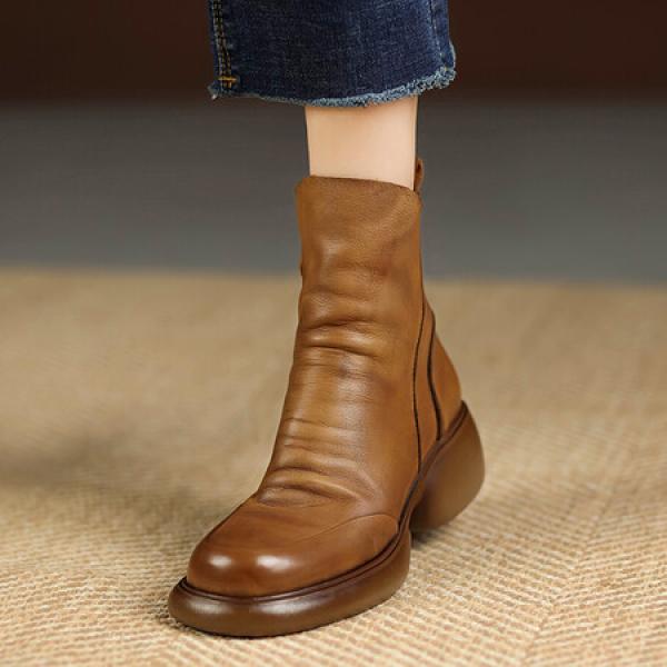 Elegant Handcrafted Leather Women's Shoes, Luxurious Quality(Etrj220T1531)