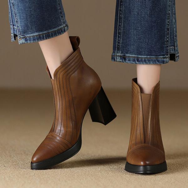 Handcrafted Genuine Leather Women's Shoes: Elegance Redefined(Etrj220T1569)