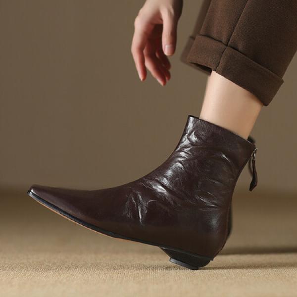 Handcrafted Luxury Leather Women's Shoes: Elegance in Every Stitch(Etrj220A3705)