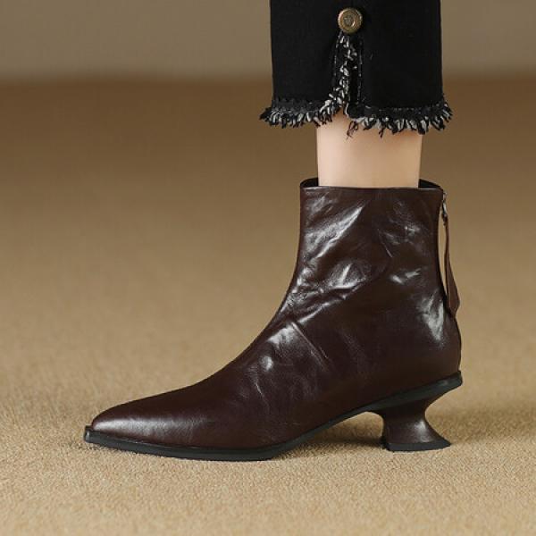 Elegance in Handcrafted Genuine Leather Women's Shoes(Etrj220A3706)