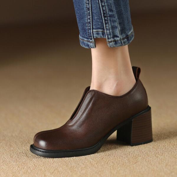 Handcrafted Genuine Leather Women's Shoes - Elegance Redefined(Etrj220A3716)