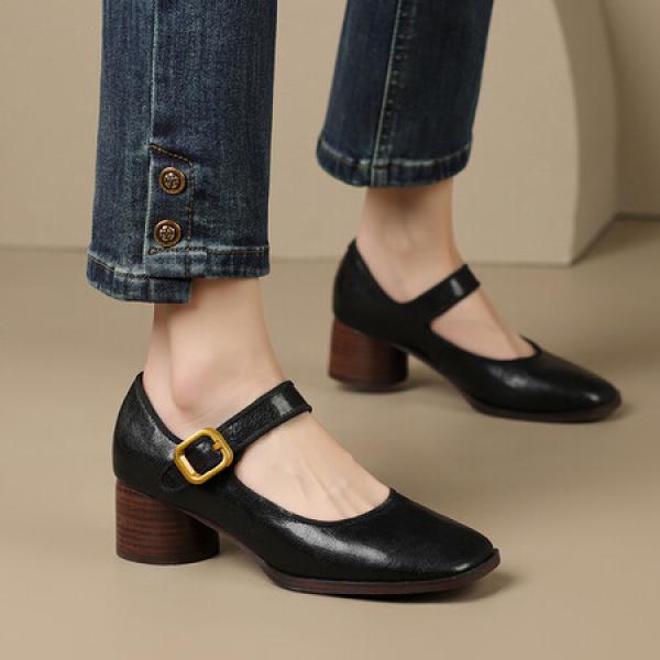 Handcrafted Leather Ladies' Shoes: Elegance & Luxury Redefined(Etrj220A3809)