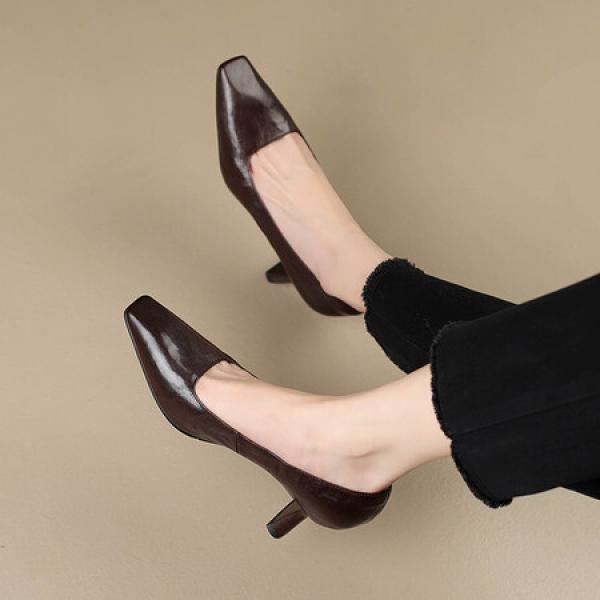 Elegant Handmade Leather Women's Shoes - Luxury Craftsmanship(Etrj220A3839)