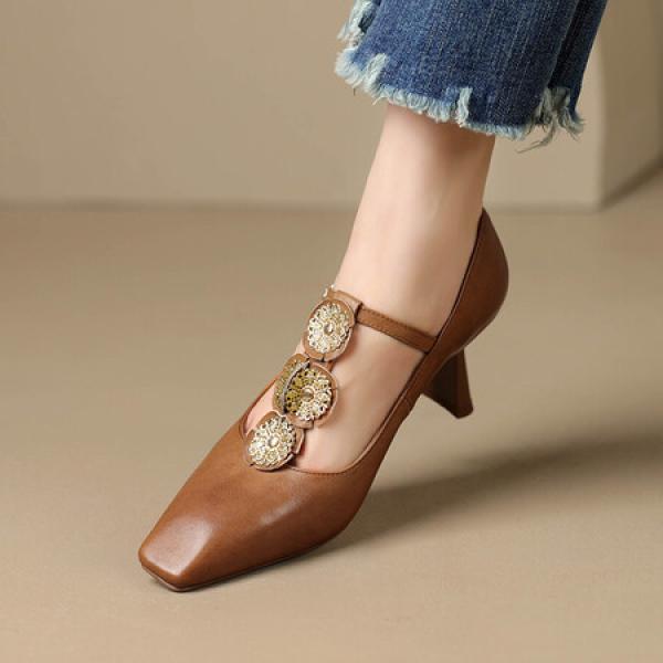 Exquisite Handcrafted Leather Women’s Shoes for Timeless Elegance(Etrj220A3837-1)