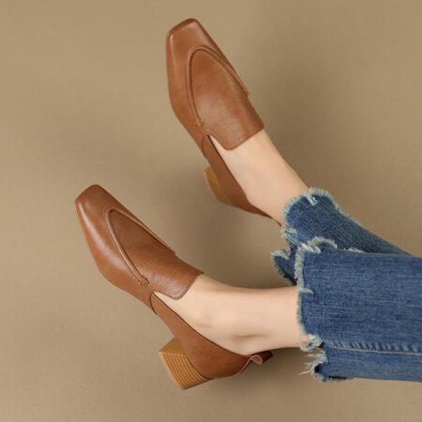 Elegant Handmade Leather Women's Shoes - Luxury Craftsmanship(Etrj220A3857)